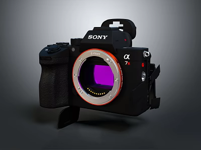 Sony a7 IV Mirrorless Digital Camera with Purple Sensor and Camera Body 3d model