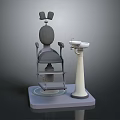 Dental Chair And Instrument Stand With Basin For Medical Clinic Setup