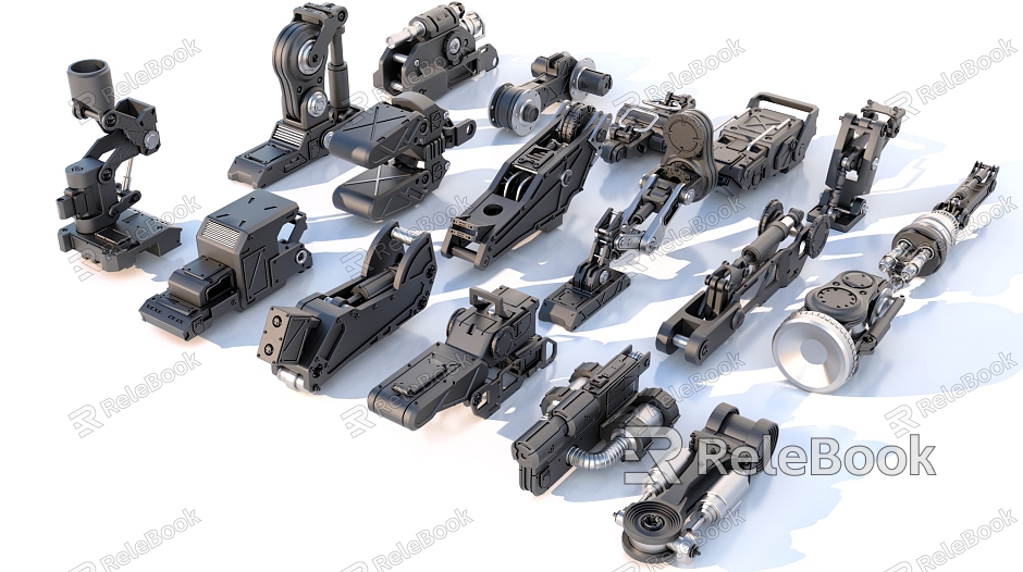 Hard surface mechanical parts combination of mechanical parts model