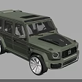 Army Green Off Road SUV With Roof Rack White Alloy Wheels And Rugged Design