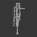 modern pipe heating system steam pipe 3d model