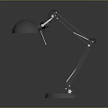 Modern Metal Desk Lamp With Adjustable Arm Round Shade Stable Base