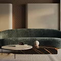 Three-seat sofa 3d model