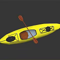 Yellow Kayak Watercraft With Modern Lightweight Design And Comfortable Seat Features
