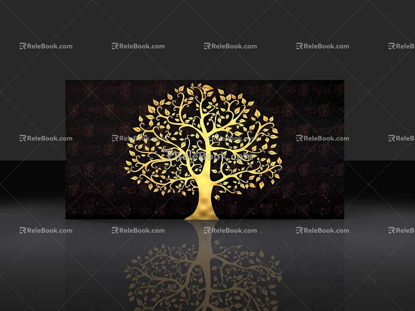 Activity sign-in wall activity background wall tree shape model