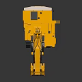 Yellow Heavy Duty Crawler Excavator With Large Bucket And Operator Cab 3d model