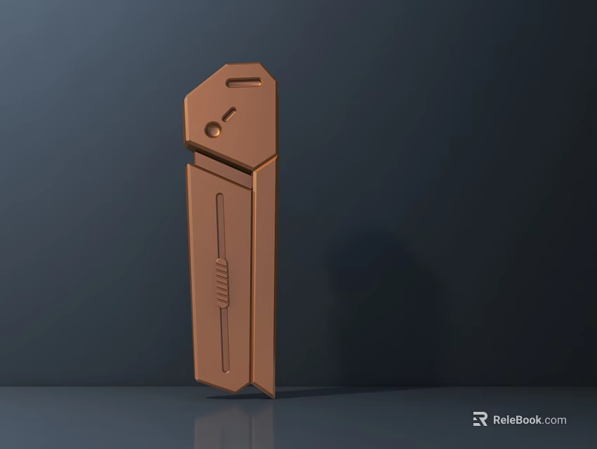 Public Facility 3D Rendered Brown Vertical Structure With Modern Sleek Design 3d model