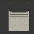 Modern Architectural Bridge Model With White Supports Glass Barrier And Gray Structure