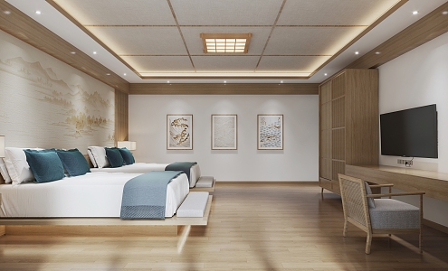 Hotel Rooms Japanese Rooms 3d model