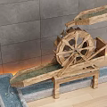 Durable Hardware Tools For Constructing Wooden Watermill With Flowing Water Design