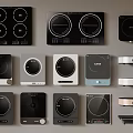 Various Modern Induction Cooktops With Different Designs And Styles For Kitchen