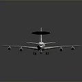 U.S. Air Force Military Aircraft Features Large Radar Dome And Four Engines