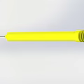 Yellow Cylindrical Components With Black Rods And Gold Spring Parts 3d model