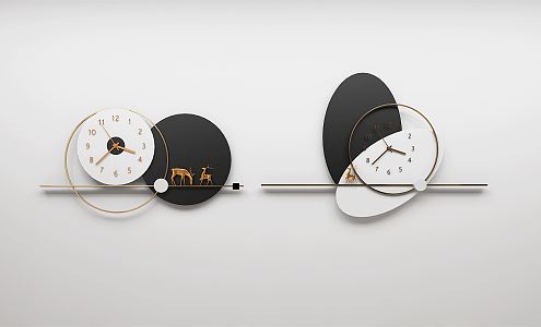 Modern clock wall clock 3d model