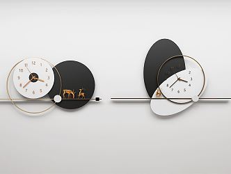 Modern clock wall clock 3d model