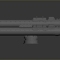 Turret Turntable Railgun Sci-fi Tower Defense Game Tower Defense Sci-fi Turret Game Turret Game Battery 3d model