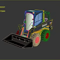 DEVELON Skid Steer Loader Featuring Dark Blue Yellow Black Color Large Wheels And Front Bucket