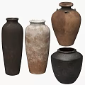 Vintage Inspired Handcrafted Ceramic Vessels with Earth Tones and Textured Surfaces