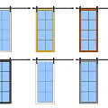 Stylish Sliding Barn Door Designs With Multiple Color Options And Glass Panels