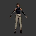 3D Female Character Design With Mechanical Gloves And Creature Inspired Outfit Details