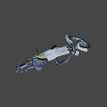 White Moped Motorcycle With Black Seat Yellow Reflector And Black Wheels Design