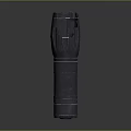 Metallic 3D Rendered Flashlight With Textured Surface And Ergonomic Matte Finish Design