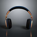 Blue And Gold Headphones With Modern Design Comfortable Ear Cups And High Quality Sound