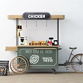 Chicken House Snack Cart With Toasty Toast Ice Cream And Bicycle Wheels