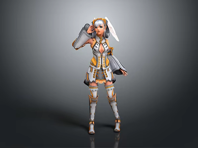 Sci-fi Beauty Sci-fi Girl Sci-fi Girl Sci-fi Girl Cyber Girl Sci-fi Woman Cyber Beauty 3d model