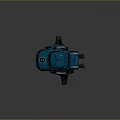 Smart Machine Robot With Blue Metallic Body And Detailed Mechanical Design