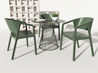 Modern Outdoor Table and Chair Outdoor Leisure Table and Chair 3d model