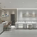 Modern Elegant Jewelry Storefront With Glass Display Windows And Jewelry Displays