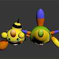 Cartoon Characters Featuring Yellow Headdress Smiling Face And Corn Shaped Figure With Colorful Wings