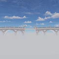Classical Arch Bridge Featuring Stone Arches Ornamental Railings And Decorative Sculptures