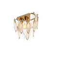 Elegant Modern Wall Lamp With Crystal Petal Design And Gold Frame