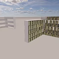 White Open Shelf Bookcase Filled With Books In Spacious Bright Room 3d model