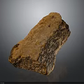 Natural Raw Stone Display With Rough Textured Surface And Dark Backdrop 3d model