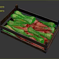Fresh Organic Root Vegetables Neatly Arranged In Wooden Crate On Dark Background