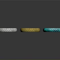 Three Textured Circular Household Items in White Yellow and Teal Colors for Daily Use