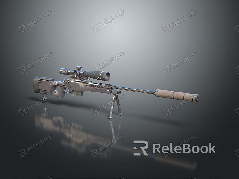 Sniper rifle sight sniper rifle sci-fi sniper rifle semi-automatic rifle combat rifle model