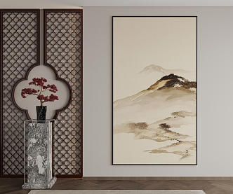 New Chinese Decorative Painting 3d model