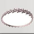 Pink Braided Pattern Ceiling Lights with Various Shapes Rectangular Square Round and White Lamp Body 3d model