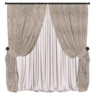 Curtain Living Room Curtain Bedroom Curtain 3d model