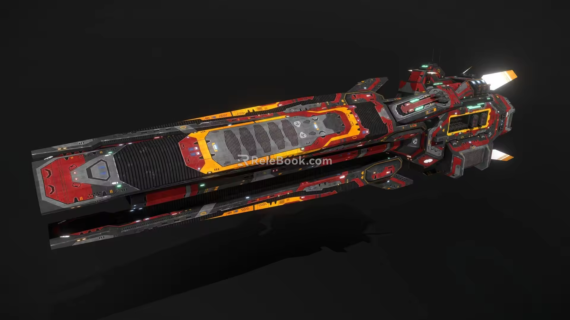 Sci-Fi Siege Battleship 3d model