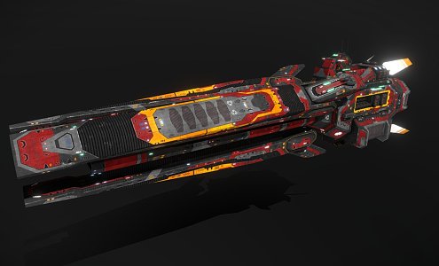 Sci-Fi Siege Battleship 3d model