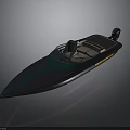 Sleek ThunderCat Speedboat In Blue Black With Streamlined Design And Seats