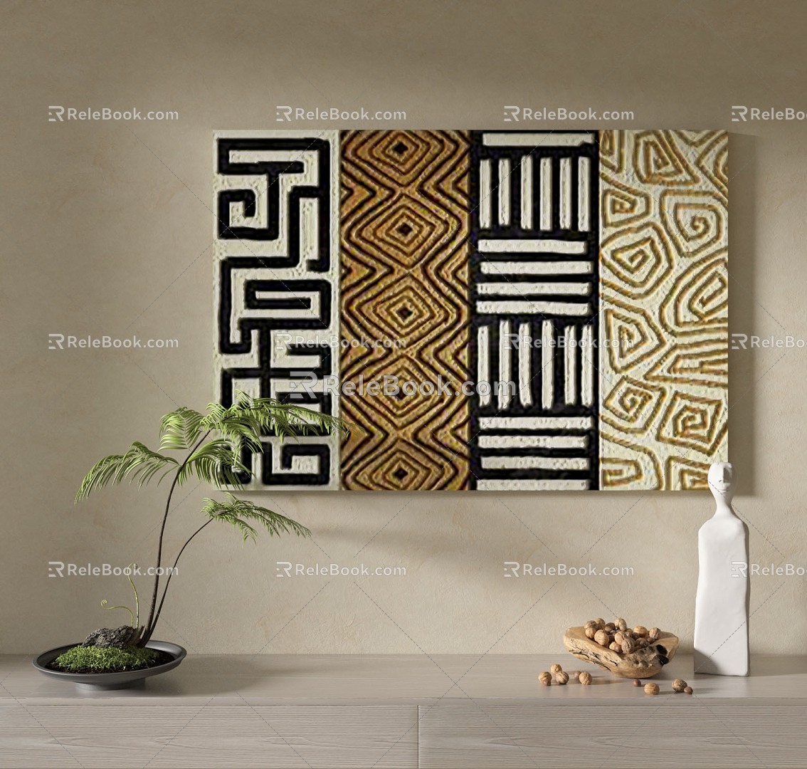 Quiet Wind Decorative Painting 3d model