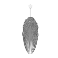 Modern Feather Shaped Chandelier With Long Pendant Lines And Hanging Design