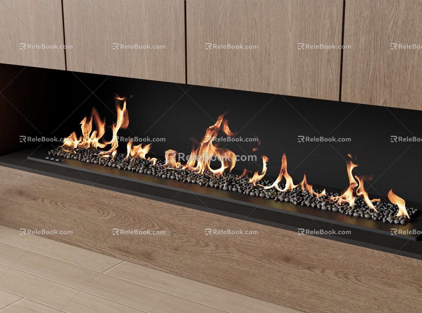 modern fireplace alcohol fireplace atomizing flame 3d model