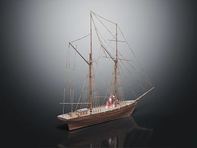 Modern Boat Digging Boat Gold Rush Boat 3d model